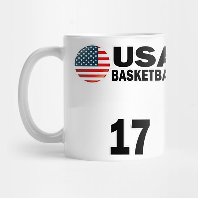 USA Basketball Number 17 T-shirt Design by werdanepo